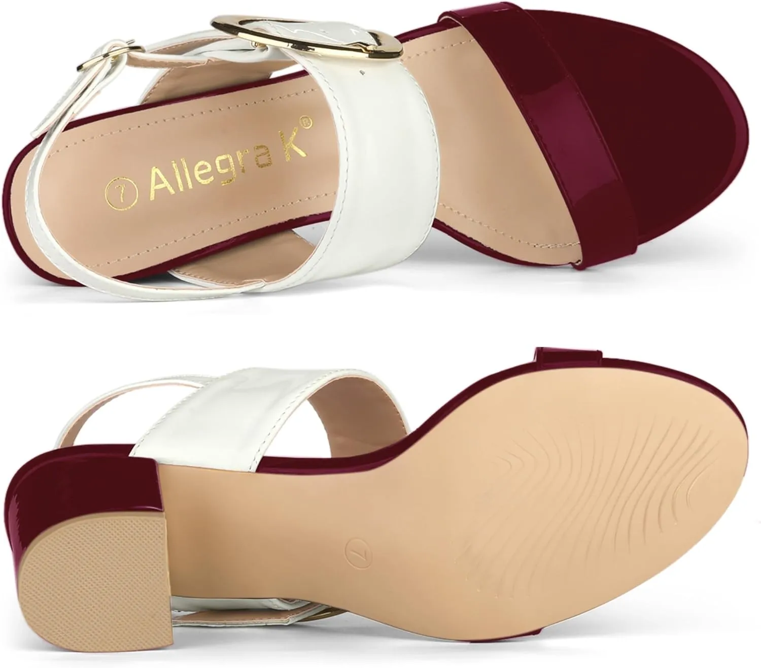 Allegra K Women's Slingback Block High Heel Sandals