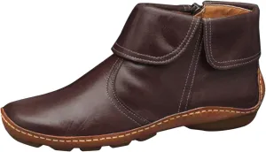 Ankle Boots for Women No Heel New Arch Support Boots Side Zipper Vintage Leather Damping Shoes Flat Heel Booties