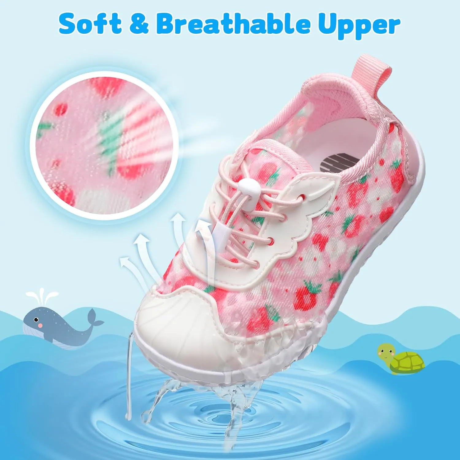 BARERUN Toddler Water Shoes Barefoot Kids Water Shoes Boys Girls Aqua Socks Quick-Dry Breathable Toddler Sandals Slip on Indoor Outdoor Walking Shoes for Beach Swim Pool