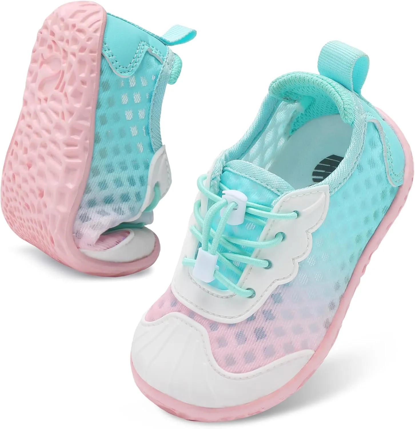 BARERUN Toddler Water Shoes Barefoot Kids Water Shoes Boys Girls Aqua Socks Quick-Dry Breathable Toddler Sandals Slip on Indoor Outdoor Walking Shoes for Beach Swim Pool