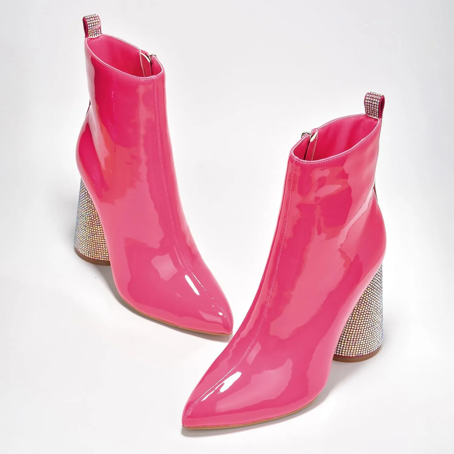 Biba Patent Rhinestone High Block Ankle Boots (Biba)