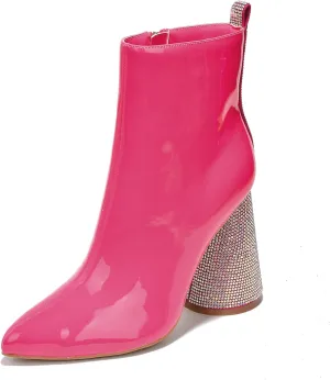 Biba Patent Rhinestone High Block Ankle Boots (Biba)