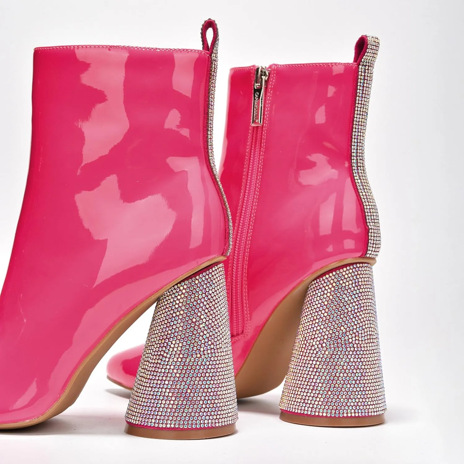Biba Patent Rhinestone High Block Ankle Boots (Biba)