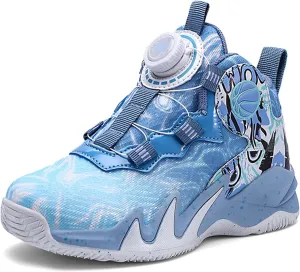 Boys Non Slip Shock Absorbing Basketball Shoes Kids Sneakers Low Top Ultra Light Breathable Casual Walking Shoes Arch Support Running Shoes Black
