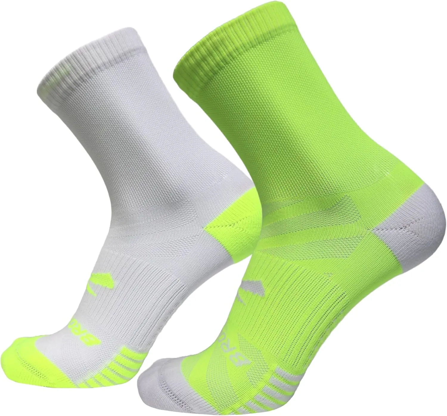 Brooks Ghost Lite Crew Socks I Performance Running, Comfort Fit with Arch Support for Men & Women (2-Pack Set)
