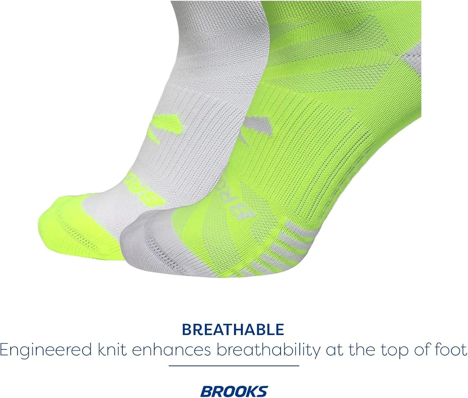 Brooks Ghost Lite Crew Socks I Performance Running, Comfort Fit with Arch Support for Men & Women (2-Pack Set)