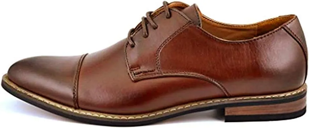 Bruno Moda Italy Men's Prince Classic Modern Formal Oxford Wingtip Lace Up Dress Shoes