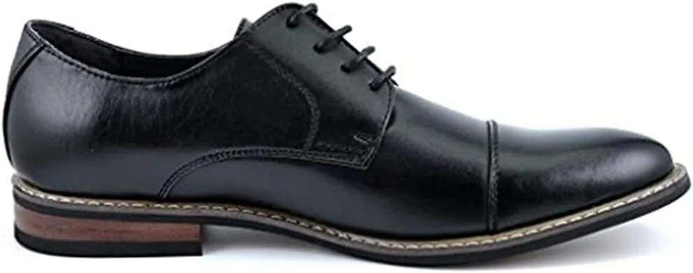 Bruno Moda Italy Men's Prince Classic Modern Formal Oxford Wingtip Lace Up Dress Shoes