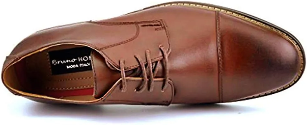 Bruno Moda Italy Men's Prince Classic Modern Formal Oxford Wingtip Lace Up Dress Shoes