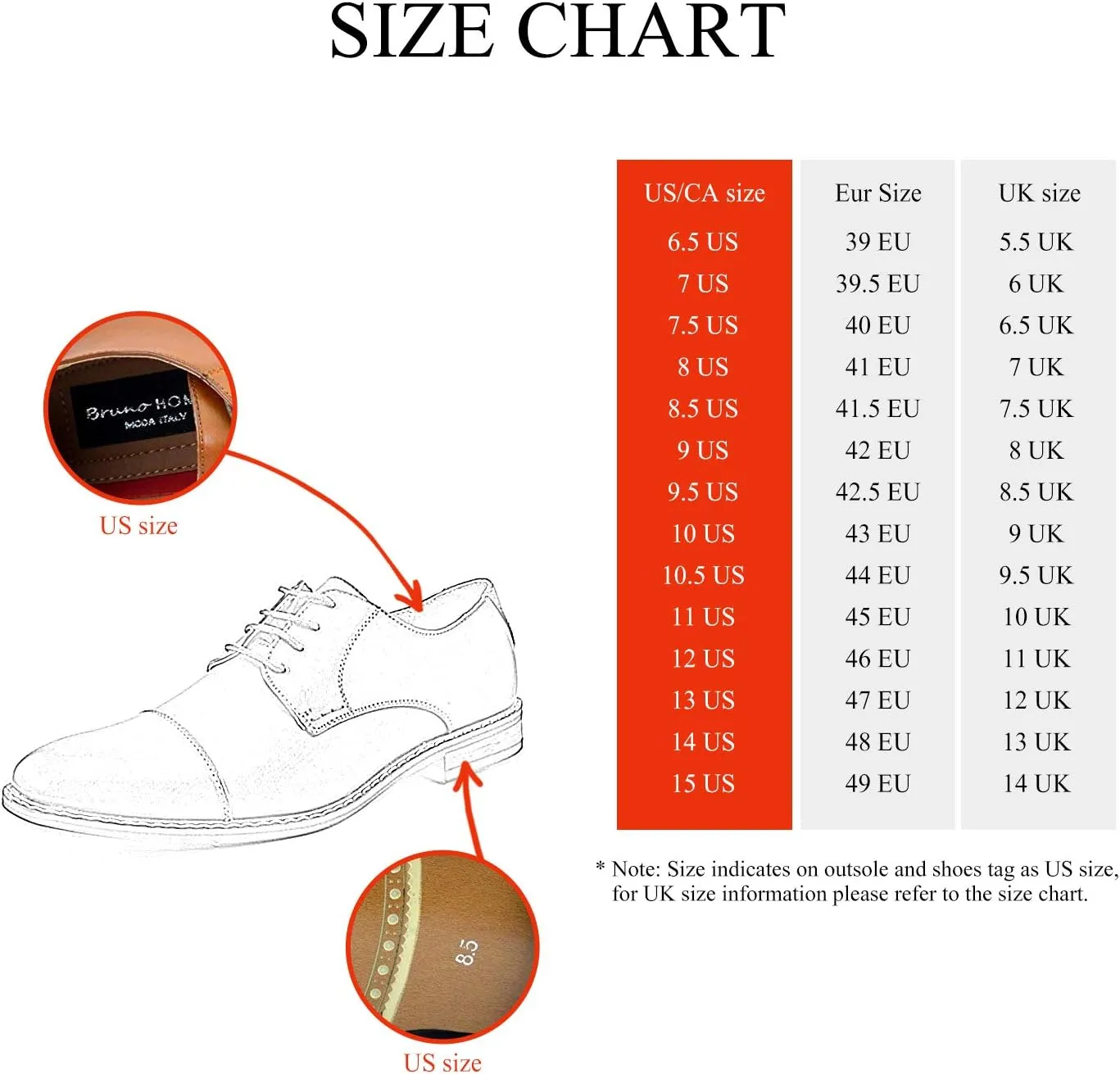 Bruno Moda Italy Men's Prince Classic Modern Formal Oxford Wingtip Lace Up Dress Shoes