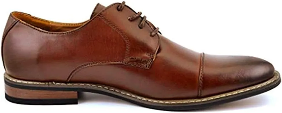 Bruno Moda Italy Men's Prince Classic Modern Formal Oxford Wingtip Lace Up Dress Shoes