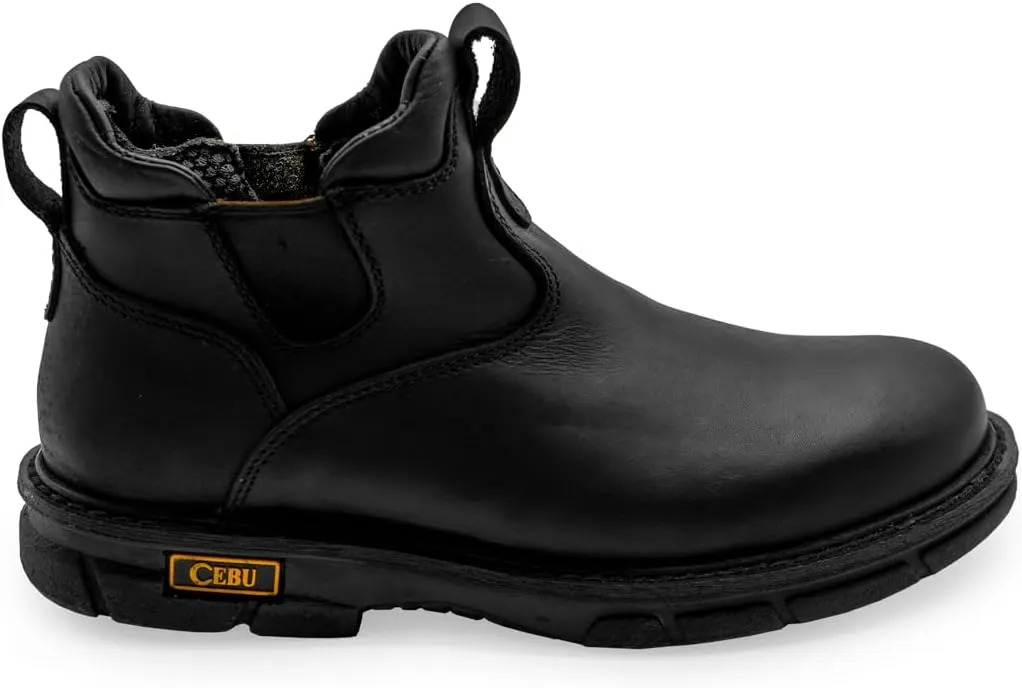 CEBU Botin Max Grip 6" Non-Slip Work Boot  Soft Toe  Lightweight Leather Ankle Boot with Slip-Resistant Sole  Oil & Acid Resistant  Men's Industrial Safety Footwear