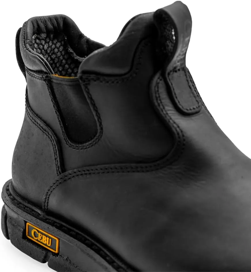 CEBU Botin Max Grip 6" Non-Slip Work Boot  Soft Toe  Lightweight Leather Ankle Boot with Slip-Resistant Sole  Oil & Acid Resistant  Men's Industrial Safety Footwear