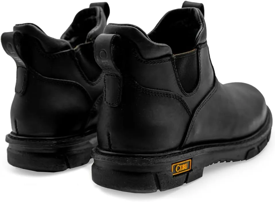 CEBU Botin Max Grip 6" Non-Slip Work Boot  Soft Toe  Lightweight Leather Ankle Boot with Slip-Resistant Sole  Oil & Acid Resistant  Men's Industrial Safety Footwear