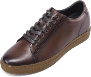 CHAMARIPA Men's Invisible Height Increasing Elevator Shoes Sneakers Lifting Shoes Taller Hidden Heel Trainers