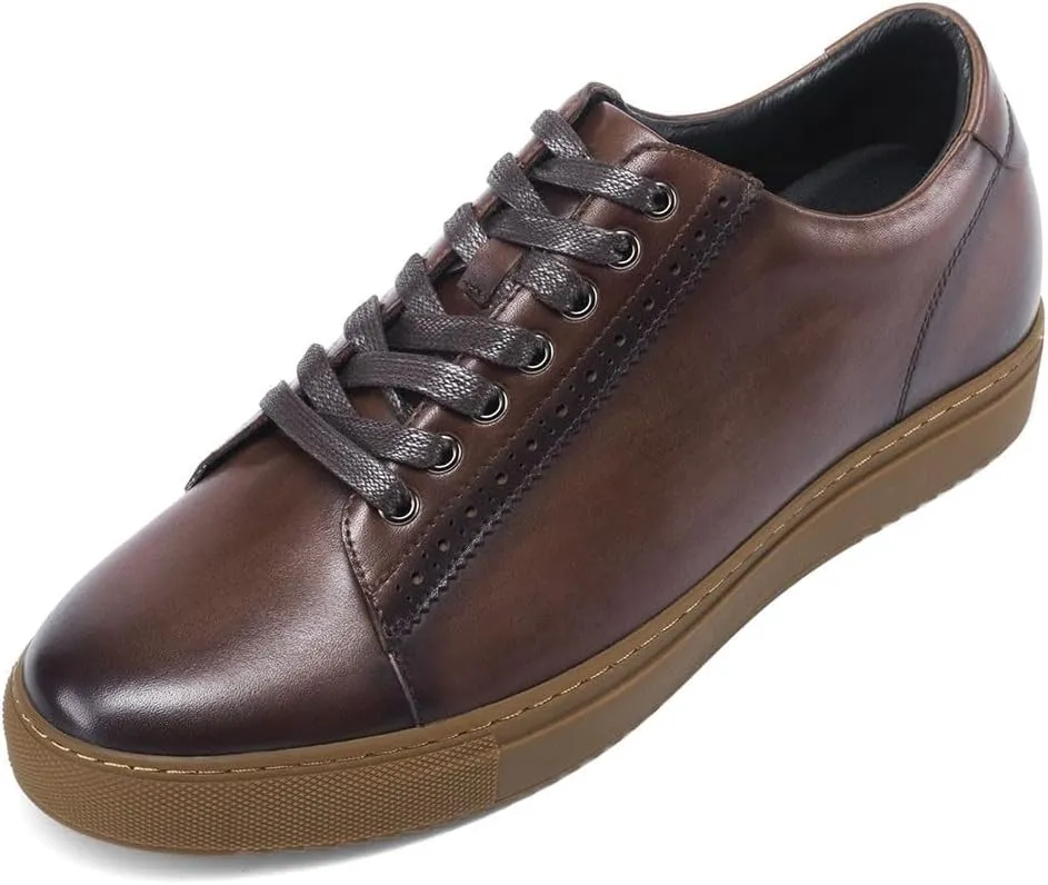 CHAMARIPA Men's Invisible Height Increasing Elevator Shoes Sneakers Lifting Shoes Taller Hidden Heel Trainers
