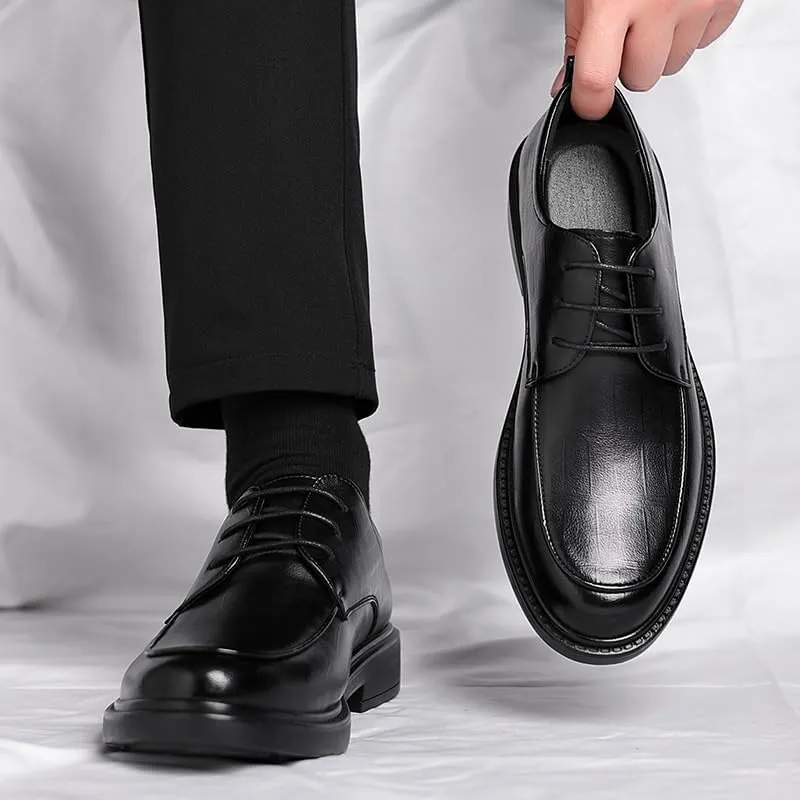 Classic Men's Leather Dress Shoes Modern Formal Lace Up Oxford Shoes for Men Fashion Wingtip Brogue Shoes(6)