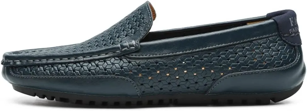 Driving Moccasins for Men Moccasins Shoes Solid Colors Breathable Leather Anti-Slip Resistant Flat Heel Lightweight Casual Slip On