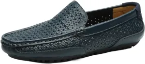Driving Moccasins for Men Moccasins Shoes Solid Colors Breathable Leather Anti-Slip Resistant Flat Heel Lightweight Casual Slip On