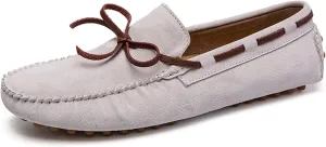 Driving Moccasins for Men Round Toe PU Leather Moccasins Boat Shoes Resistant Flat Heel Anti-Slip Outdoor Slip On for Any Attire