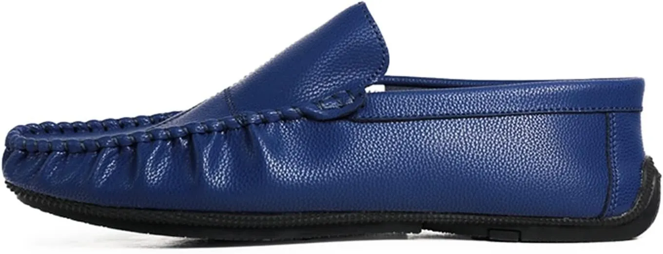 Driving Moccasins for Men Stitching Details Slip On Moccasins Shoes Vegan Leather Anti-Slip Resistant Flat Heel Driving Slip On for Any Attire
