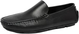 Driving Moccasins Loafer Shoes for Men Venetian Loafers Simple Lightweight Vegan Leather Lightweight Anti-Slip Resistant Walking Slip On