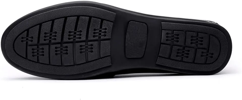 Driving Moccasins Smoking Loafer for Men Simple Venetian Loafers Moccasins Shoes Leather Lightweight Anti-Slip Resistant Casual Slip On for Any Attire