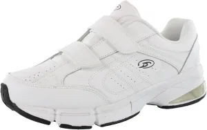 Dr.Scholls Men's Omega Light Weight Dual Strap Closure Sneaker Wide Width, White, 12 Wide