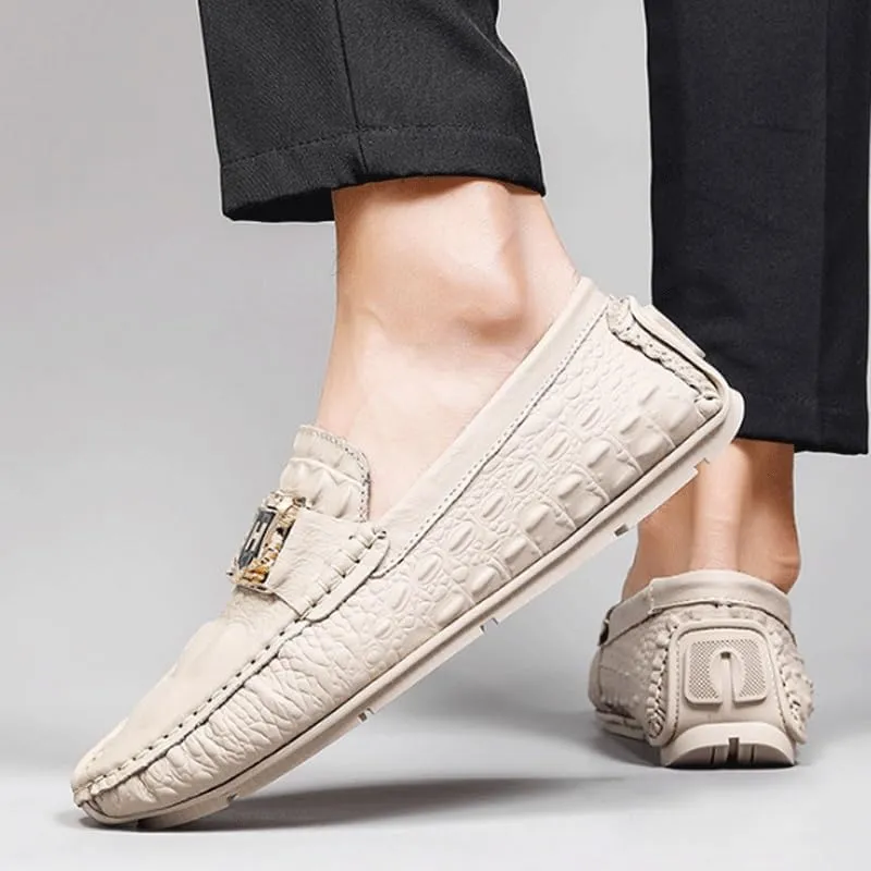 Fashion Comfortable Breathable Summer Shoes for Men Causal Modern Genuine Leather Mocasines for Men's Outdoor Activities