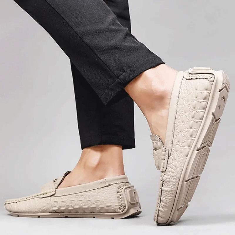 Fashion Comfortable Breathable Summer Shoes for Men Causal Modern Genuine Leather Mocasines for Men's Outdoor Activities