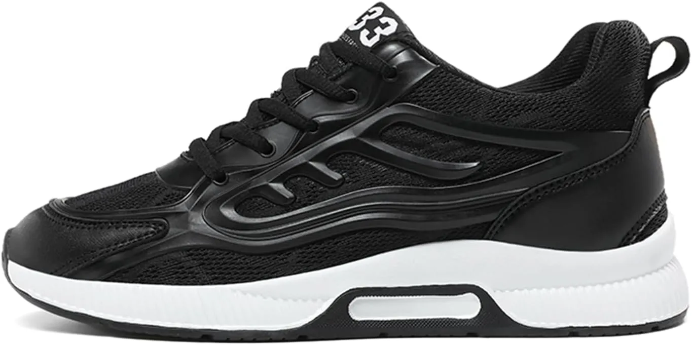 FLIOZY Men’s Invisible Height Increasing Elevator Sneakers – 2.36” Hidden Heel Trainers, Lace-Up Fashion Sports Shoes for a Taller Look, Lightweight & Breathable