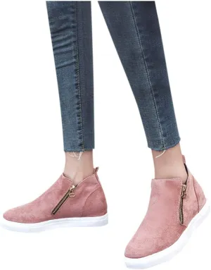 Gibobby Sneakers for Women Wide Width,Casual Slip On Lazy Shoes Breathable Hollow-Out Flat Loafers Wedge Shoes