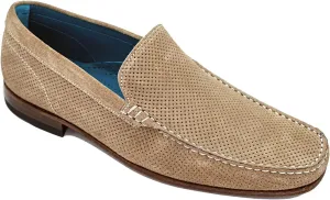 Giovacchini Shoes Men's Diego Perforated Suede Slip-on Moccasins