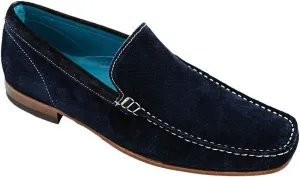 Giovacchini Shoes Men's Diego Perforated Suede Slip-on Moccasins