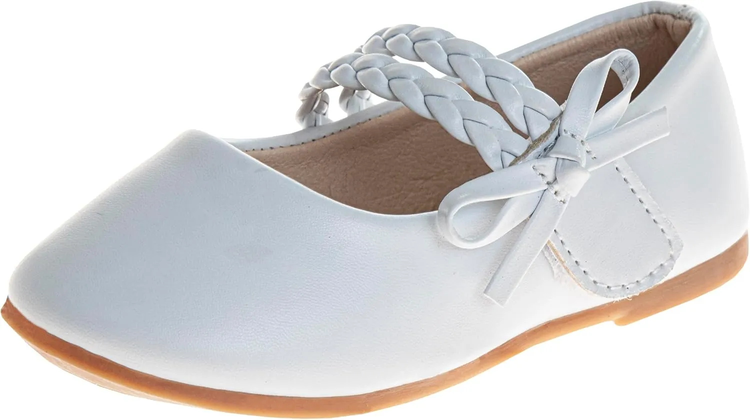 Girls Maryjane Flats Slipon Dual Strap Closure - Formal Dress Shoes Mary Jane Sandal Flat