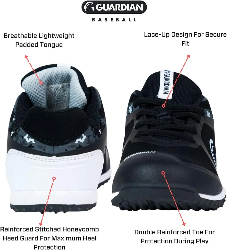 Guardian Bolt Youth Baseball Turf Shoes - Baseball Cleats for Boys and Girls Softball Shoes - Lightweight - Supportive - Comfortable Design