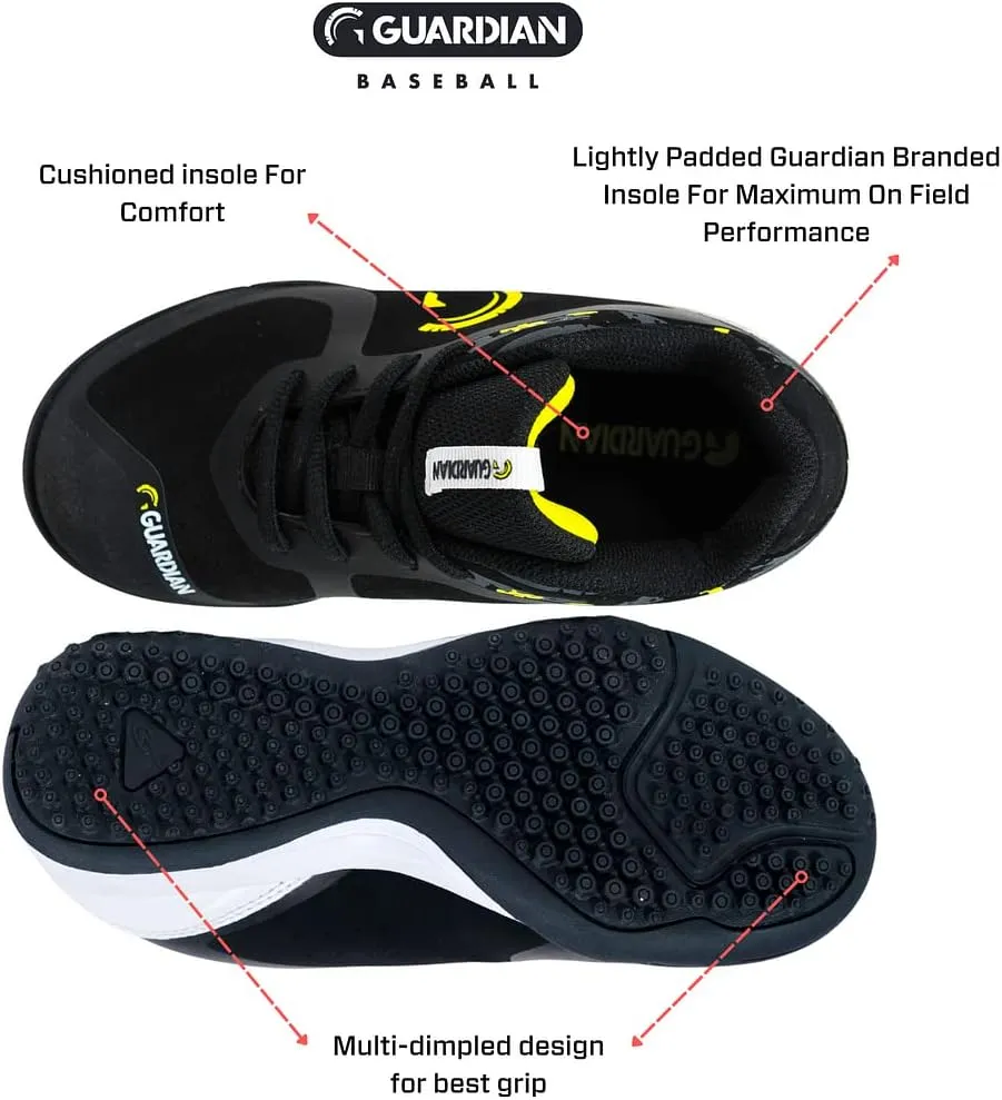 Guardian Bolt Youth Baseball Turf Shoes - Baseball Cleats for Boys and Girls Softball Shoes - Lightweight - Supportive - Comfortable Design