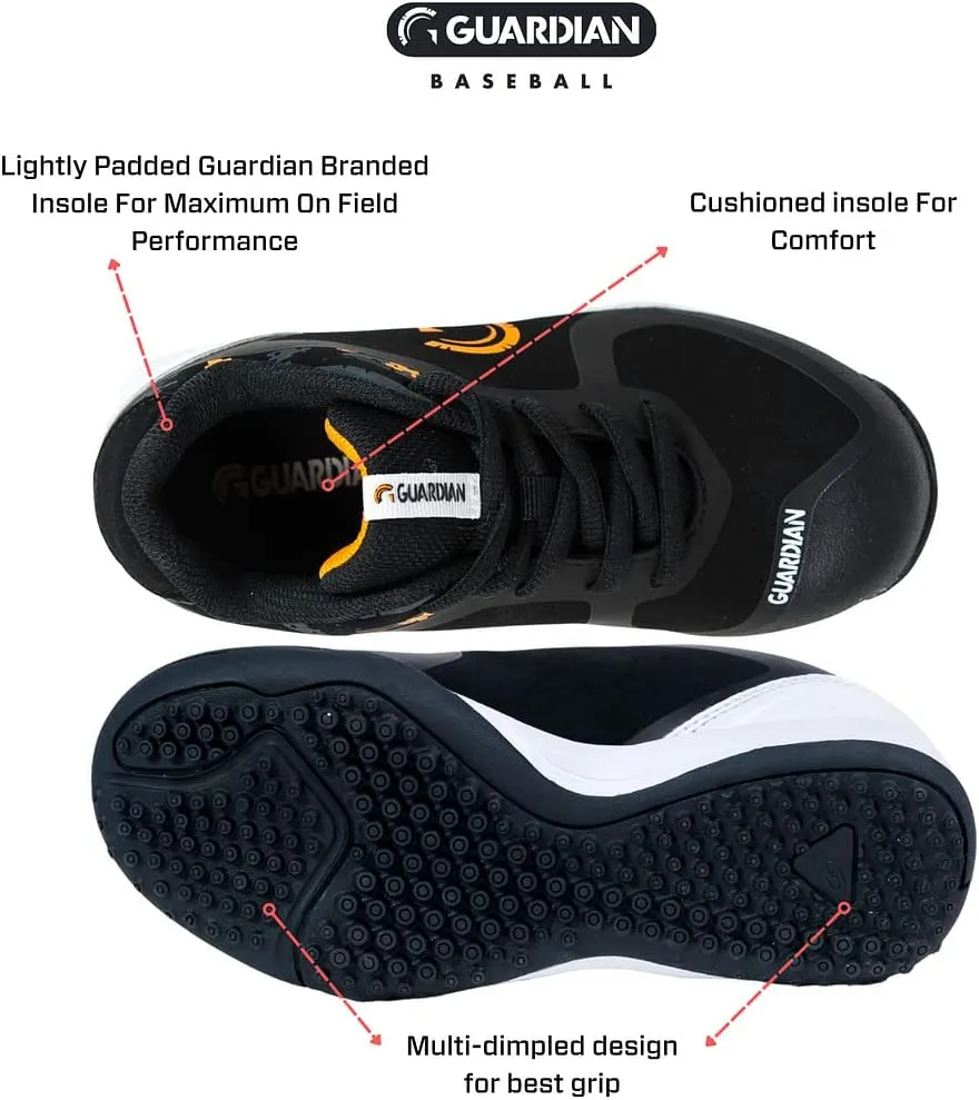 Guardian Bolt Youth Baseball Turf Shoes - Baseball Cleats for Boys and Girls Softball Shoes - Lightweight - Supportive - Comfortable Design