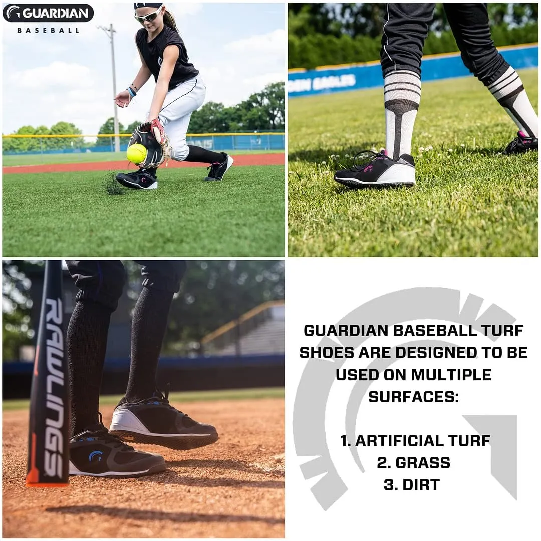 Guardian Bolt Youth Baseball Turf Shoes - Baseball Cleats for Boys and Girls Softball Shoes - Lightweight - Supportive - Comfortable Design