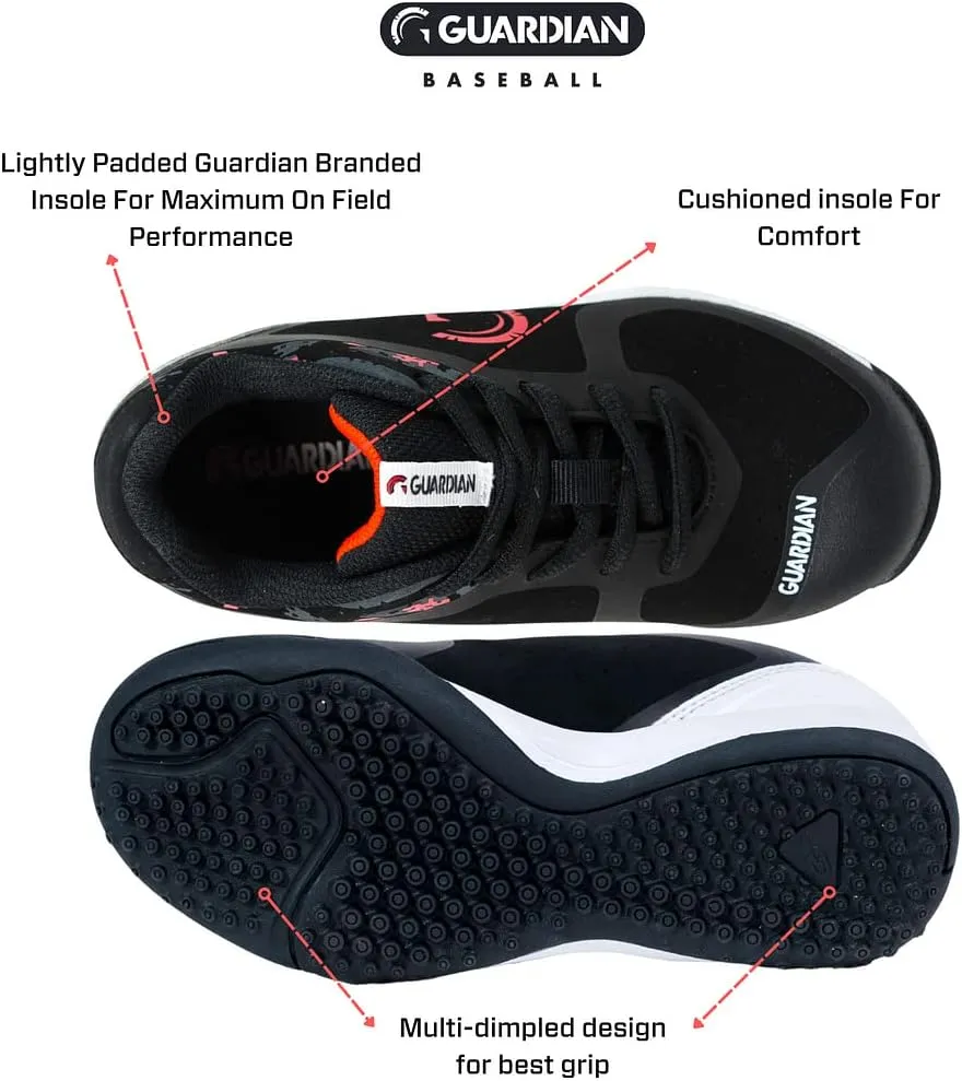Guardian Bolt Youth Baseball Turf Shoes - Baseball Cleats for Boys and Girls Softball Shoes - Lightweight - Supportive - Comfortable Design
