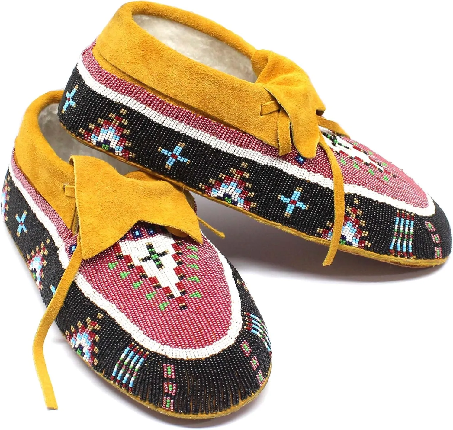Handmade Beaded Moccasin, Inspired by Native American Style Handicraft Beaded Women Leather Moccasin, Driving Mocs - Comfortable and Stylish Shoes.