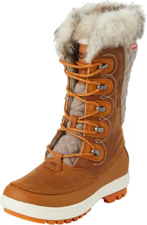 Helly-Hansen Garibaldi VL Insulated Winter Boots for Women - Waterproof Nubuck Leather, Faux Fur Lined, Eco Ortholite Comfort Footbed, Max-Grip Outsole, New Wheat/Dark Khaki - 8F