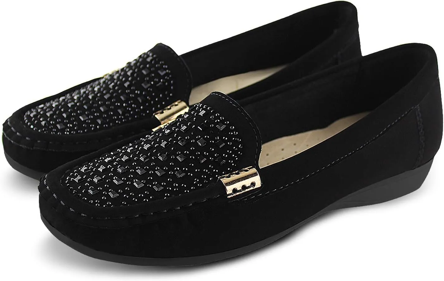 JABASIC Women Penny Moccasins Loafers Comfortable Slip On Driving Flats Shoes