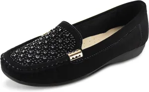 JABASIC Women Penny Moccasins Loafers Comfortable Slip On Driving Flats Shoes