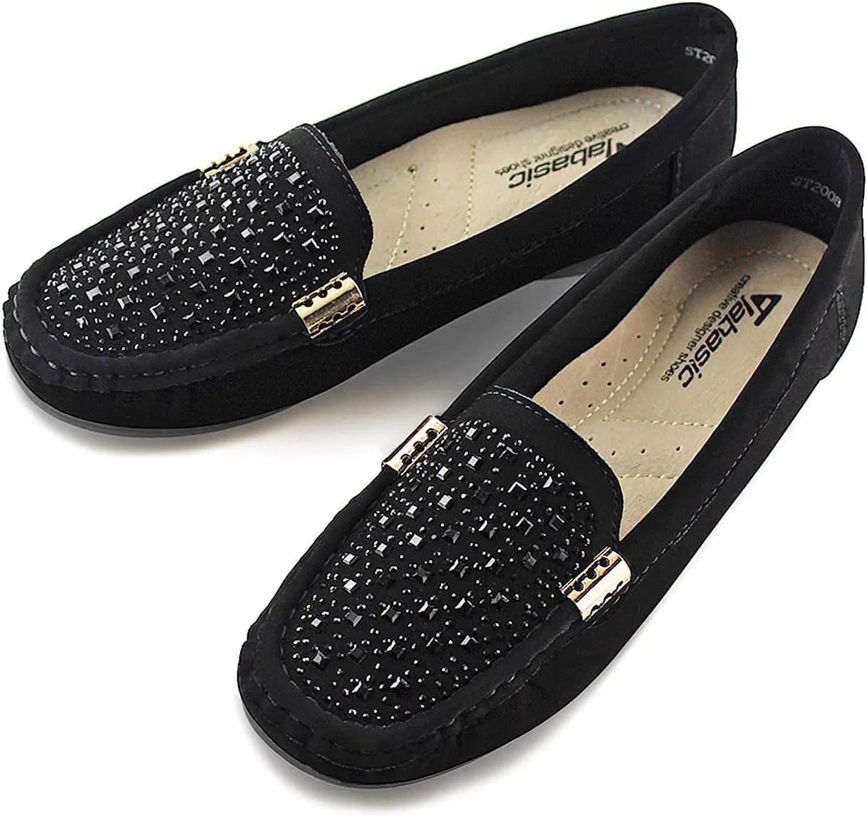 JABASIC Women Penny Moccasins Loafers Comfortable Slip On Driving Flats Shoes