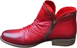 Lausiuoe Boots For Women Ankle Booties Flat Heel Western Shoes Ladies Casual Dressy Comfortable Fashion Short Booties