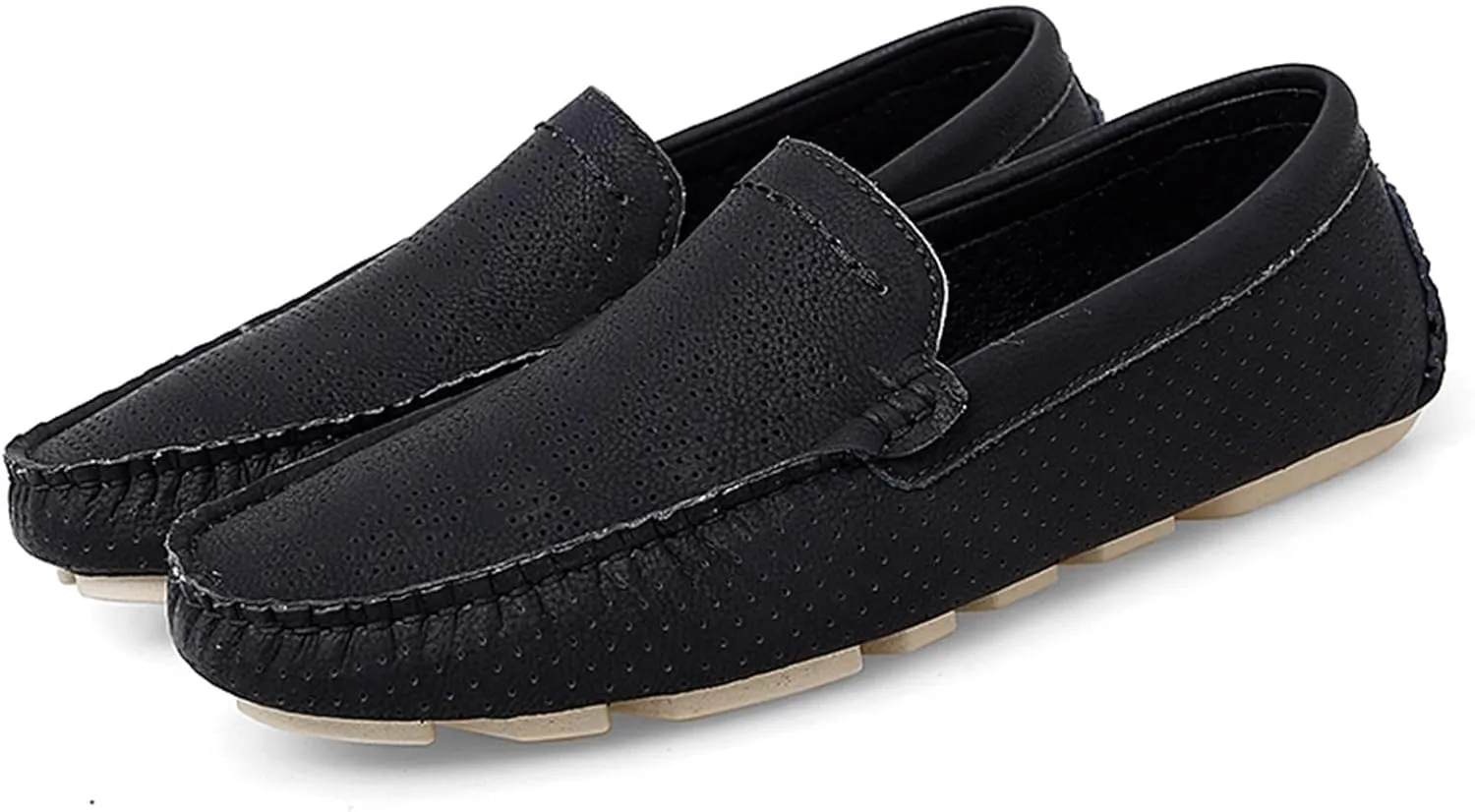 Loafers for Men Breathable Lightweight Moccasins Shoes Comfortable Flat Heel Slip Resistant Classic Slip-on
