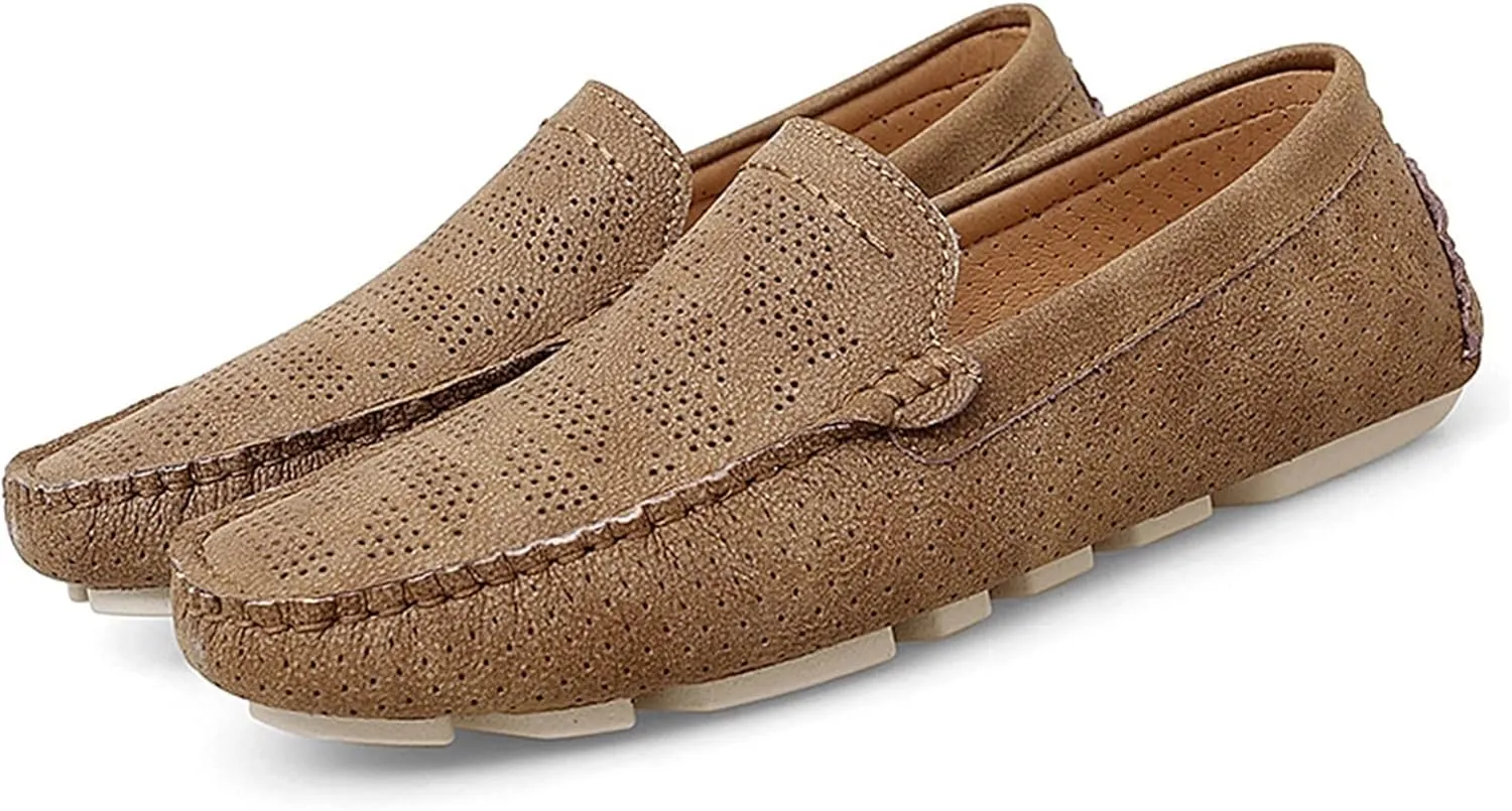 Loafers for Men Breathable Lightweight Moccasins Shoes Comfortable Flat Heel Slip Resistant Classic Slip-on