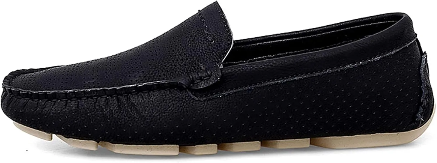 Loafers for Men Breathable Lightweight Moccasins Shoes Comfortable Flat Heel Slip Resistant Classic Slip-on