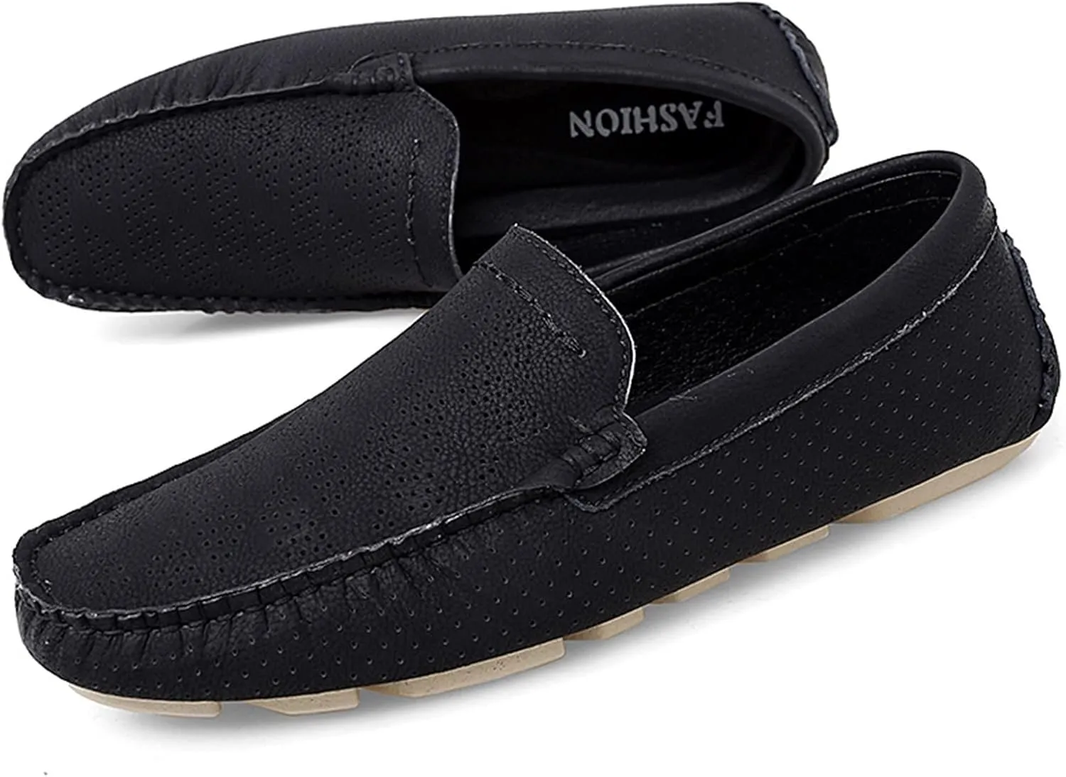 Loafers for Men Breathable Lightweight Moccasins Shoes Comfortable Flat Heel Slip Resistant Classic Slip-on